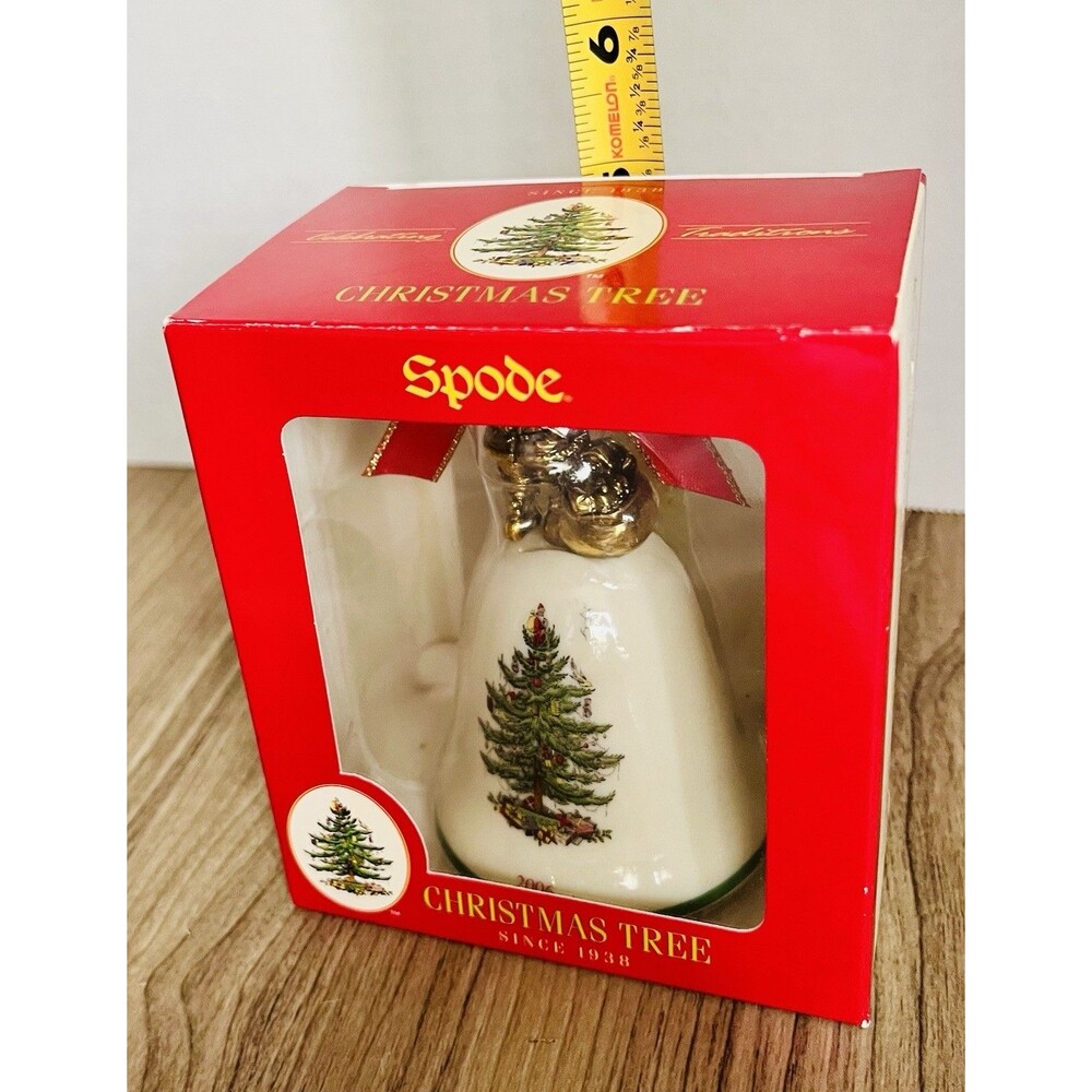 Spode Christmas Tree annual bell ornament Box 2006